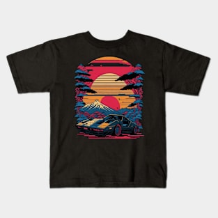 Anime 80's style car Kids T-Shirt